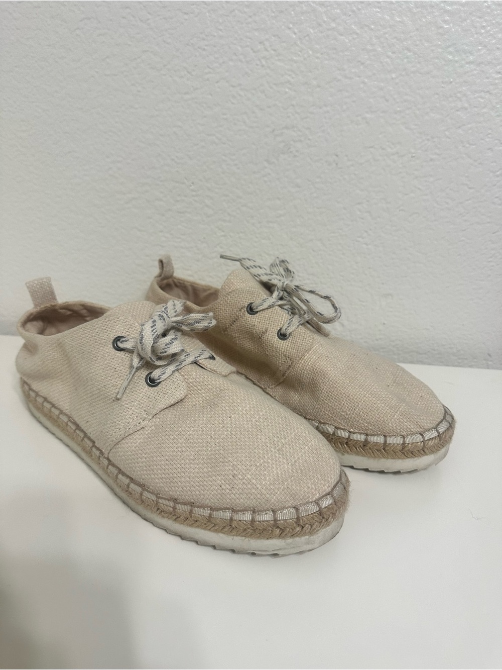 Universal Thread Beige Canvas Espadrille Flats